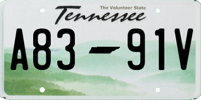 TN license plate A8391V