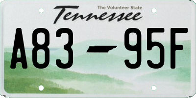 TN license plate A8395F