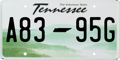 TN license plate A8395G