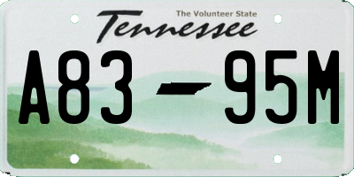 TN license plate A8395M