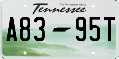 TN license plate A8395T