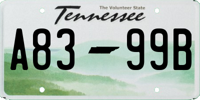 TN license plate A8399B