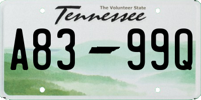 TN license plate A8399Q