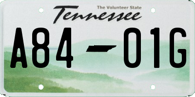 TN license plate A8401G