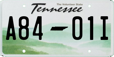 TN license plate A8401I