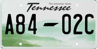 TN license plate A8402C