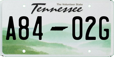 TN license plate A8402G