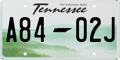 TN license plate A8402J