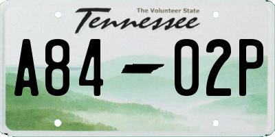 TN license plate A8402P