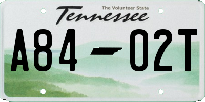 TN license plate A8402T