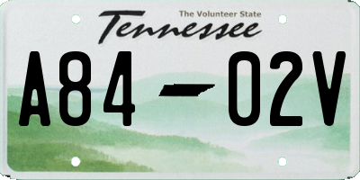 TN license plate A8402V