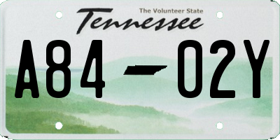 TN license plate A8402Y