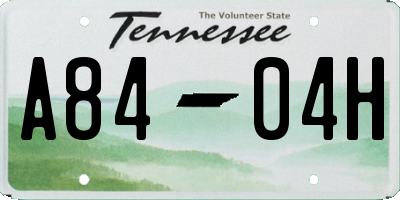 TN license plate A8404H