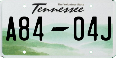 TN license plate A8404J