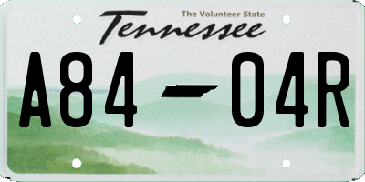 TN license plate A8404R
