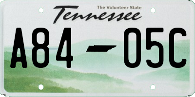 TN license plate A8405C