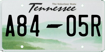 TN license plate A8405R
