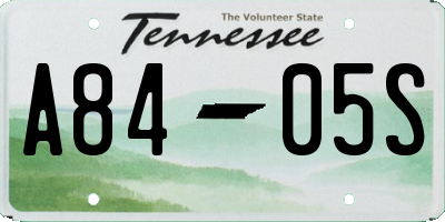 TN license plate A8405S