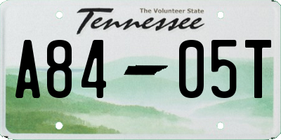 TN license plate A8405T