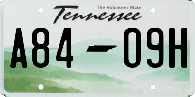 TN license plate A8409H