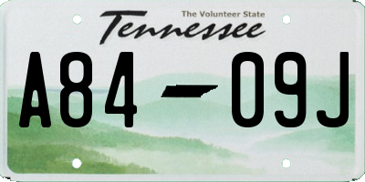 TN license plate A8409J
