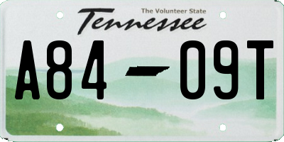 TN license plate A8409T