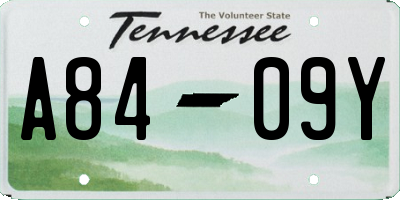 TN license plate A8409Y