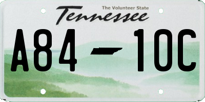 TN license plate A8410C