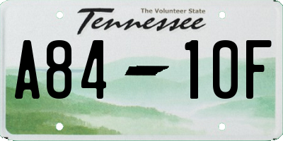 TN license plate A8410F