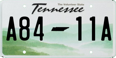 TN license plate A8411A