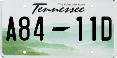 TN license plate A8411D
