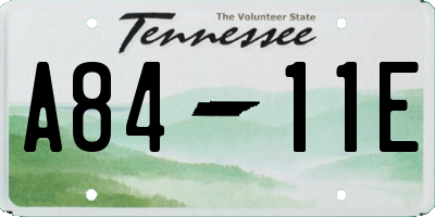 TN license plate A8411E