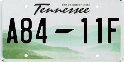 TN license plate A8411F