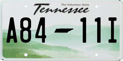 TN license plate A8411I