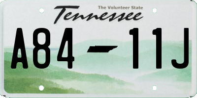 TN license plate A8411J
