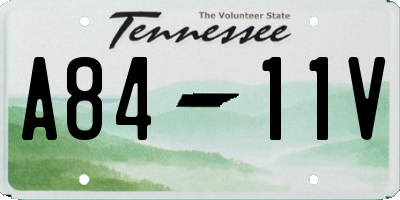 TN license plate A8411V