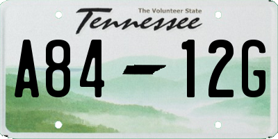 TN license plate A8412G