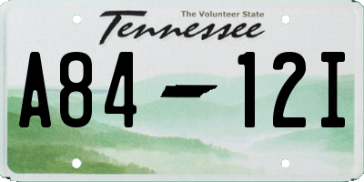 TN license plate A8412I