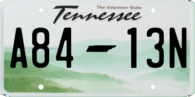 TN license plate A8413N
