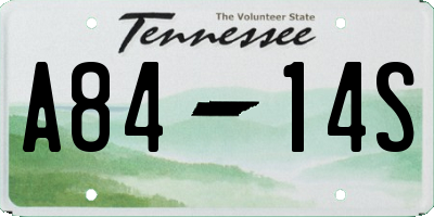 TN license plate A8414S