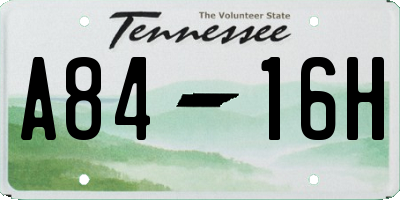 TN license plate A8416H