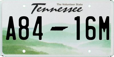 TN license plate A8416M