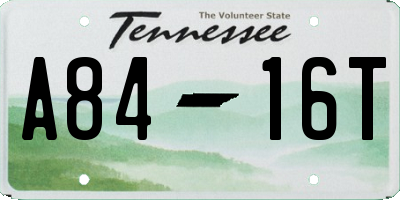 TN license plate A8416T