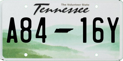 TN license plate A8416Y