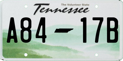 TN license plate A8417B
