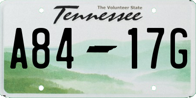 TN license plate A8417G