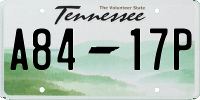 TN license plate A8417P