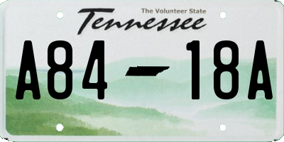 TN license plate A8418A