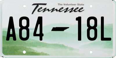 TN license plate A8418L