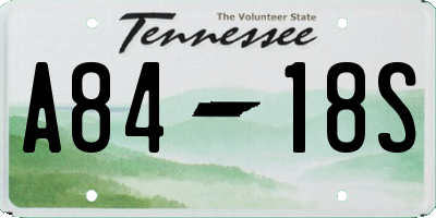 TN license plate A8418S